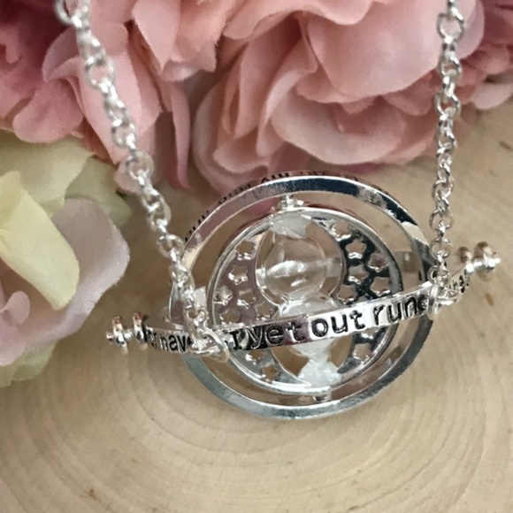 3/$30 Harry Potter Time Turner Silver Necklace - Picture 4 of 8